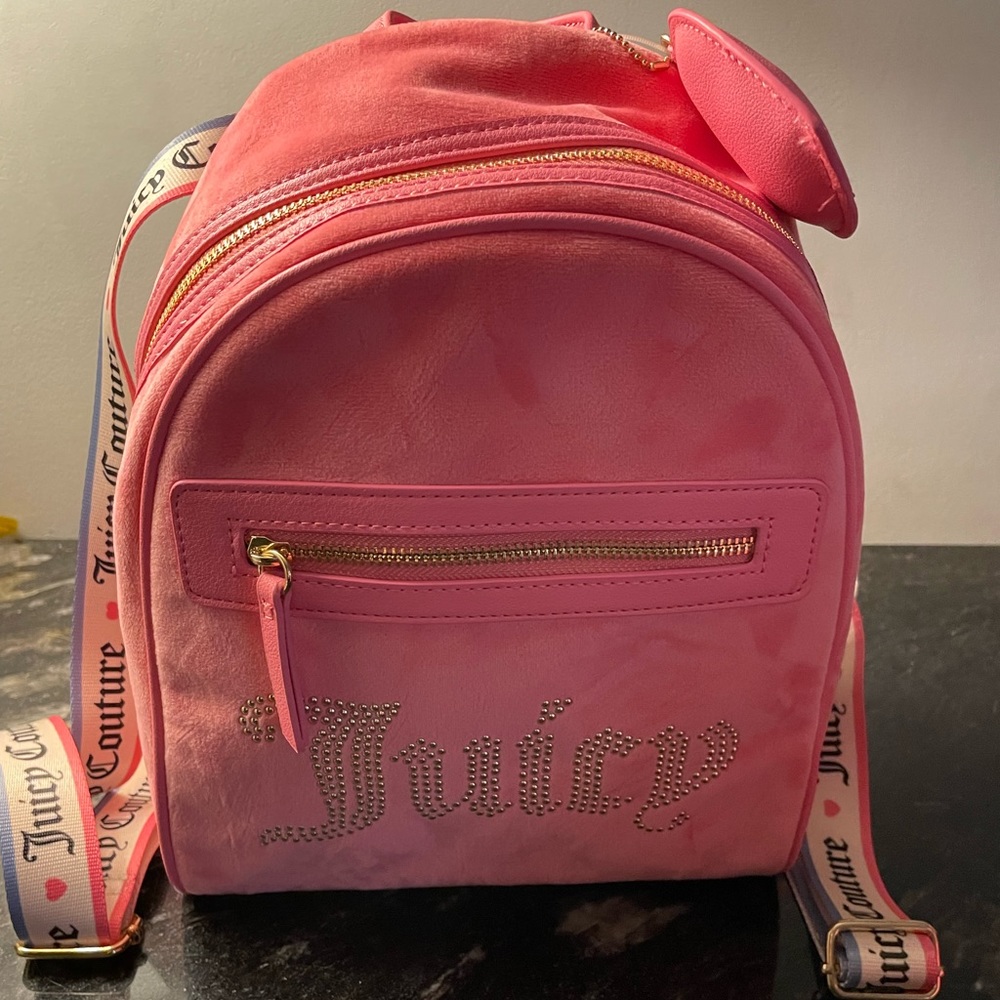 Juicy Couture Pink Lemonade Big Spender Velour Backpack
